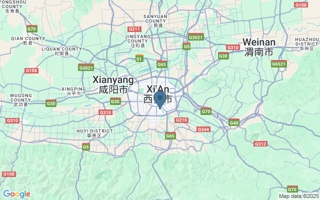 Kaart met locatie Big Wild Goose Pagoda